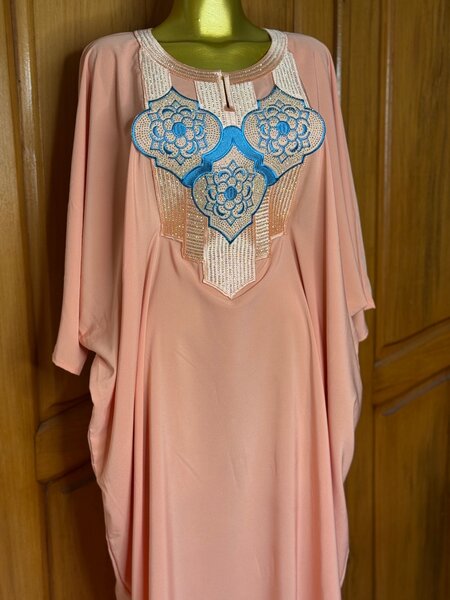 Elegant Pink Kaftan Dress