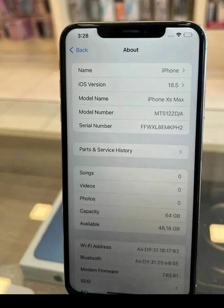 iPhone Xs Max 64GB Argent