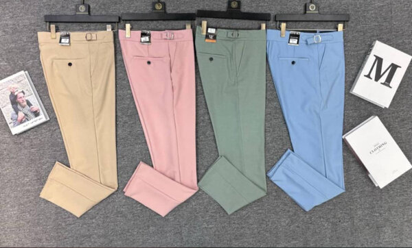 Pantalons Chics Hommes Multicolores