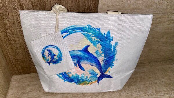 Sac de plage avec dauphin
