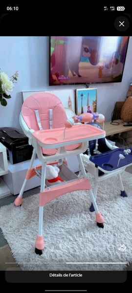 Chaise haute réglable bébé