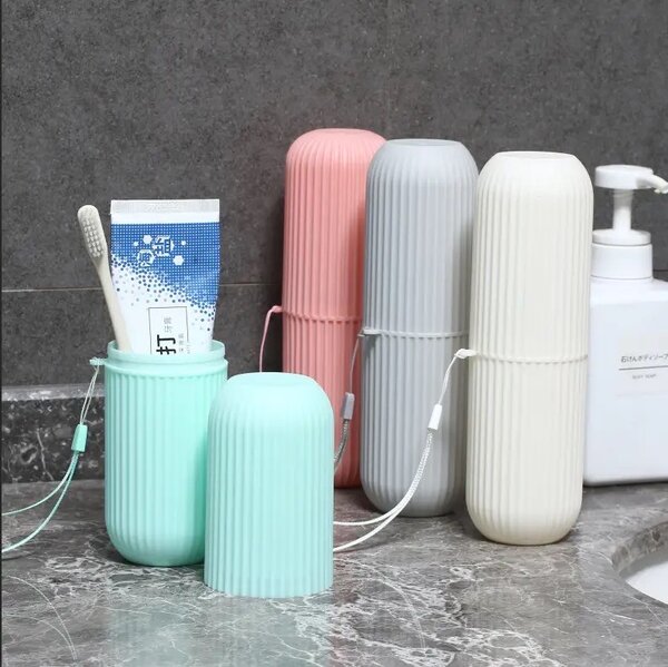 Toothbrush and toothpaste containers