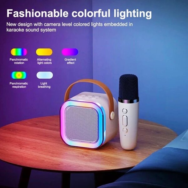 Colorful karaoke sound system