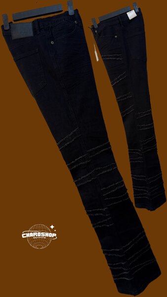 Jeans noirs déchirés homme