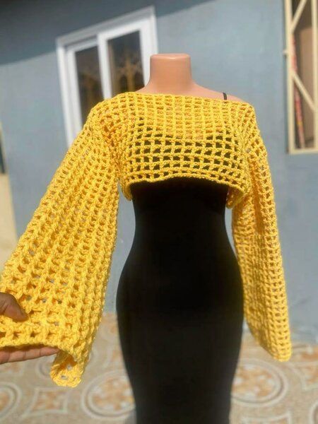 Boléro crochet coloré chic