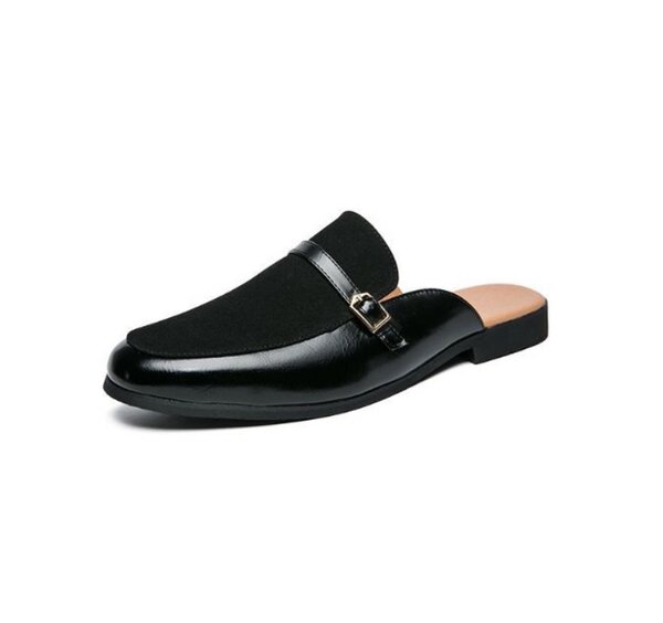 Men's Fashion Casual Toe Half Slipper Leather Shoes