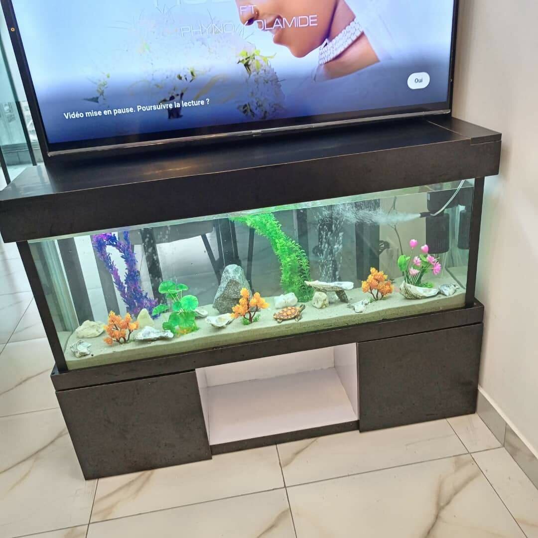 Meuble Aquarium Moderne Noir