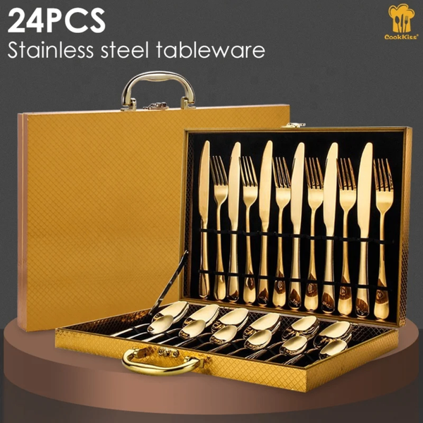Service à Couverts Inox 24 Pièces