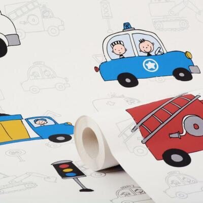 Papier peint PIN PON Blanc