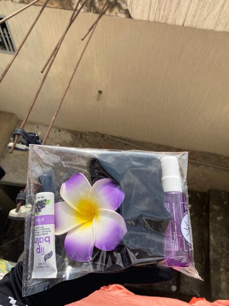 Travel Toiletry Set with Flower