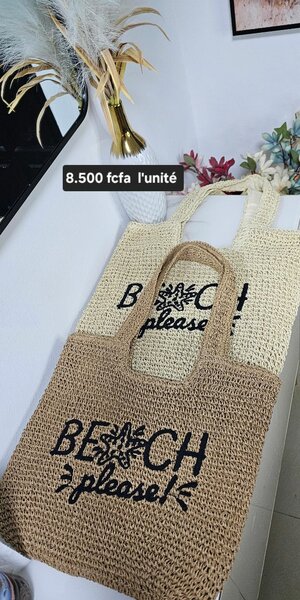 Sac de plage en paille