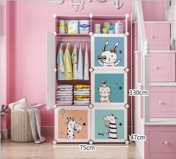 Armoire Enfant Animaux Colorée