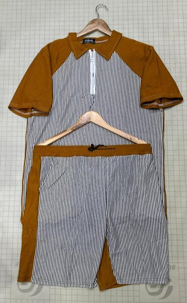 Ensemble rayé décontracté homme