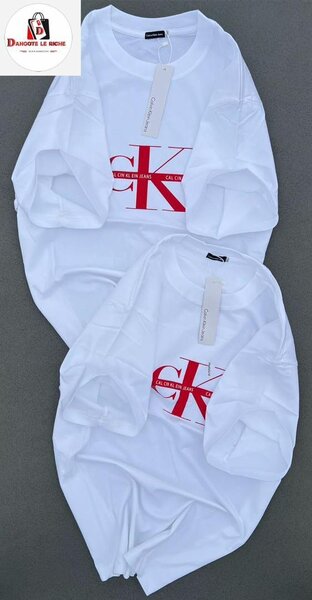 T-shirt blanc unisexe CK
