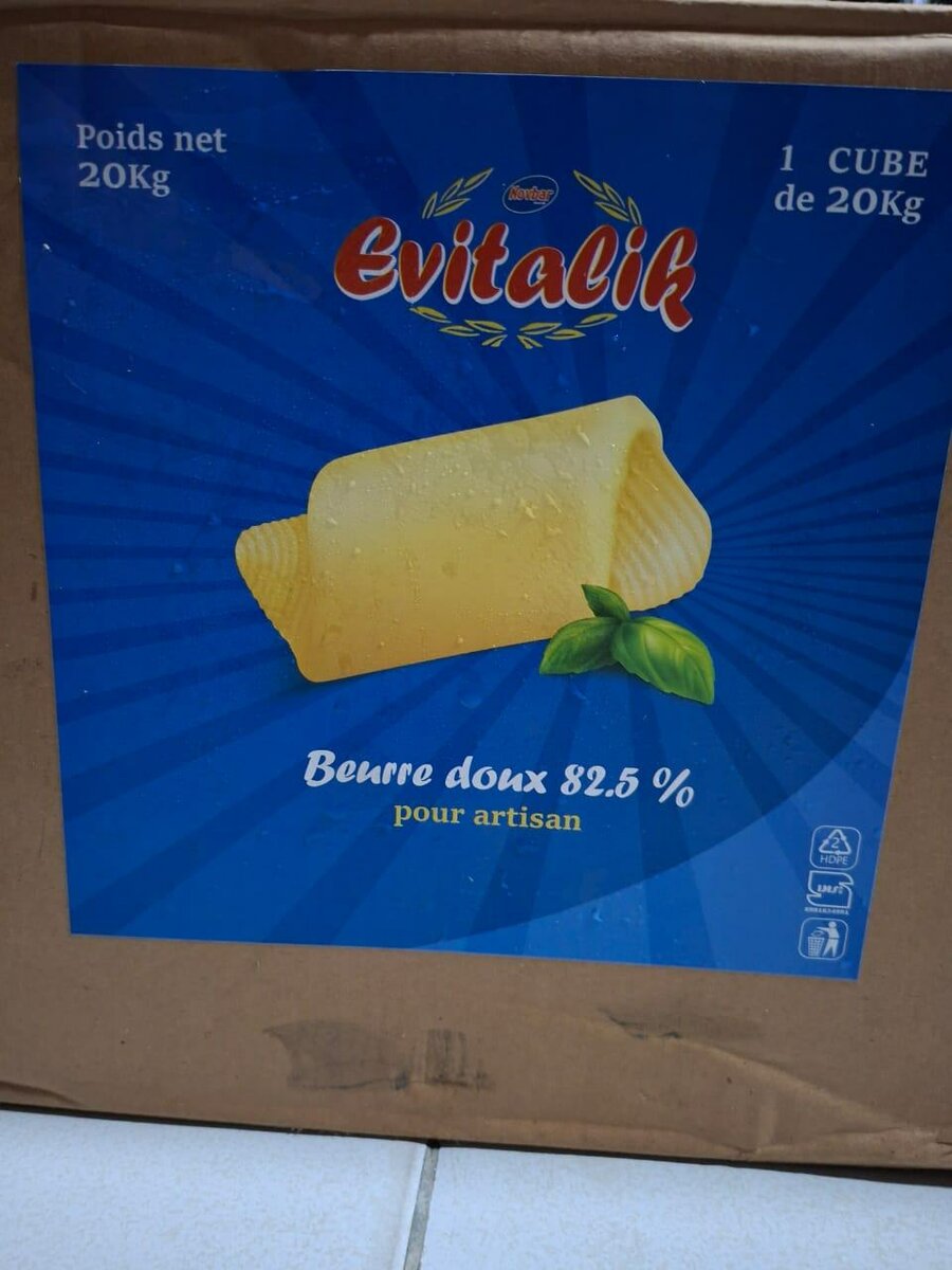 Beurre doux 82.5% Evitalik 20kg