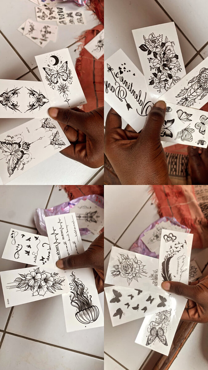 Ensemble de tatouages temporaires papillon unique
