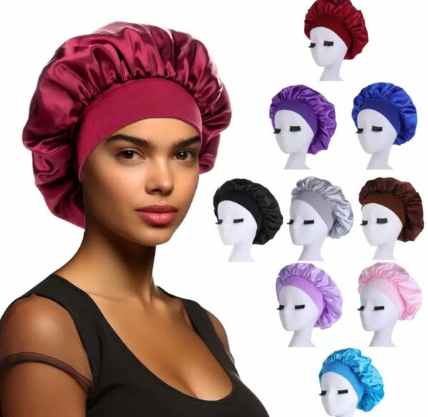 Silk hair bonnet