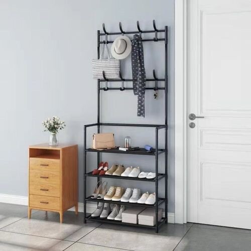 Multifunctional shoe and hat rack