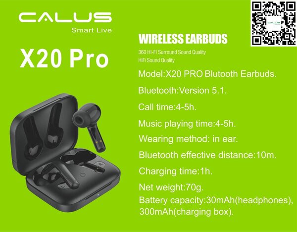 Écouteurs bluetooth sans fil Calus