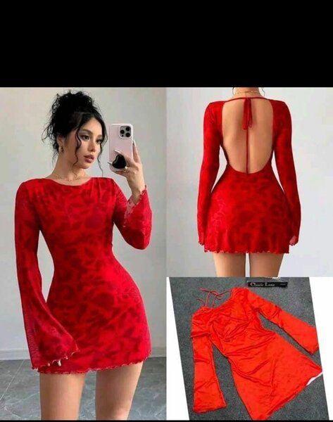 Robe moulante rouge élégante