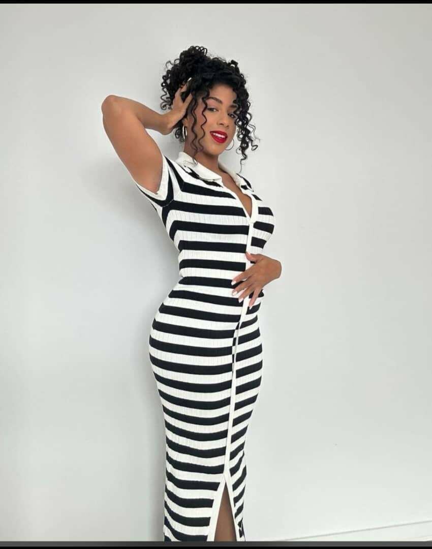 Robe rayée élégante