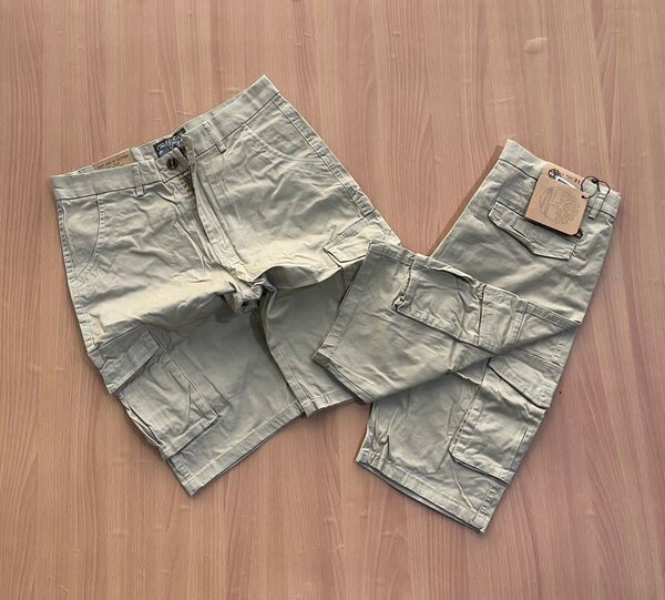 SIDE POCKET KHAKI SHORTS