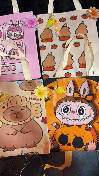Sacs fourre-tout kawaii en toile