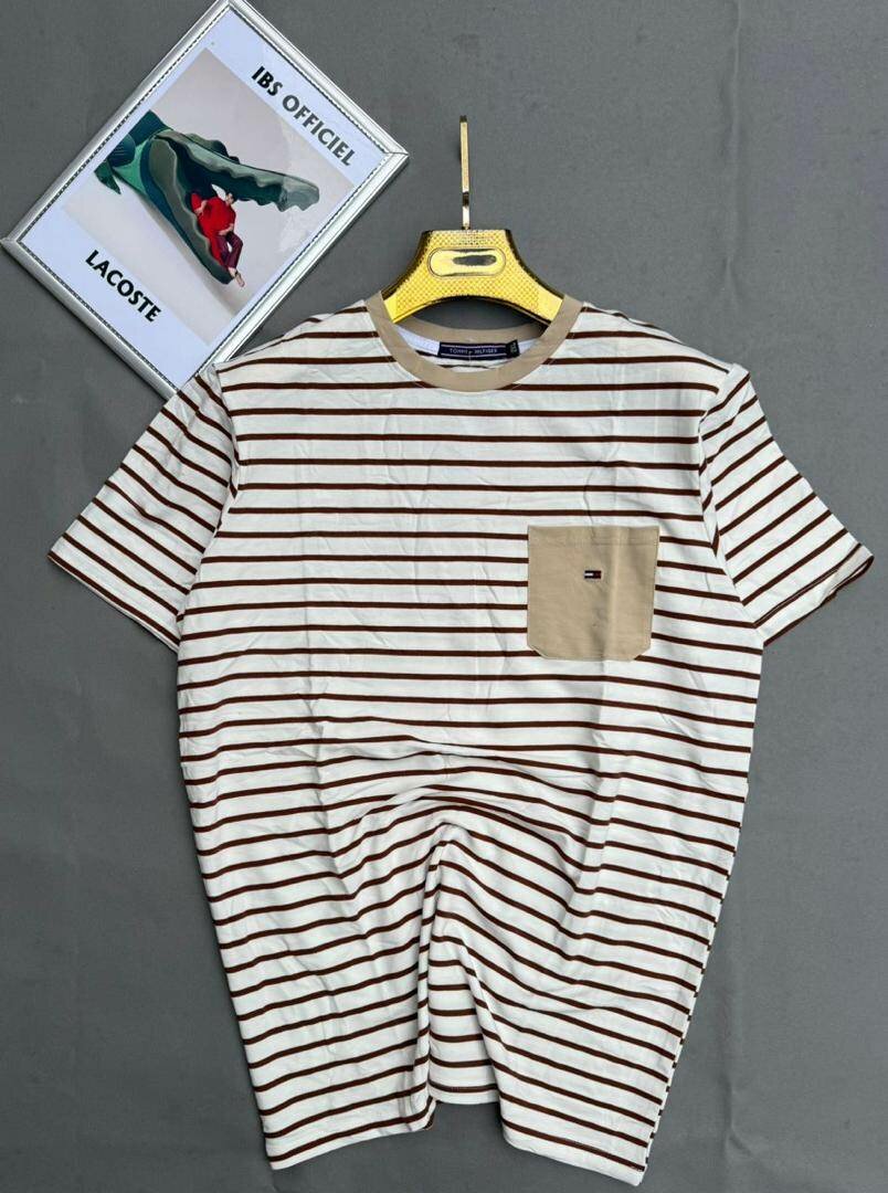 T-shirt rayé décontracté homme