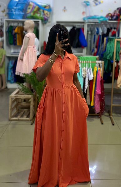 orange dress