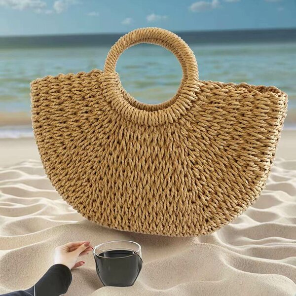 Sac en paille plage été