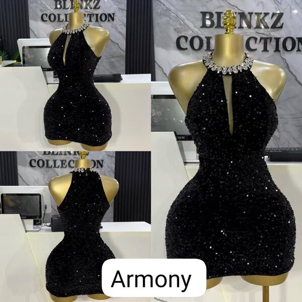 Robe noire à paillettes