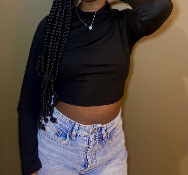 Black crop top