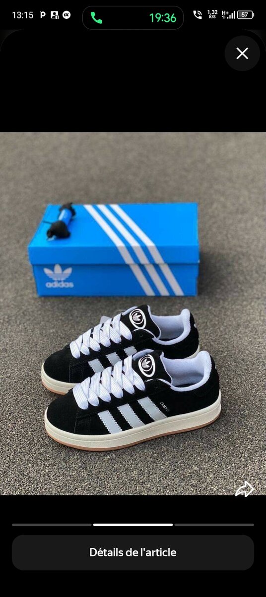 Chaussures Adidas noires