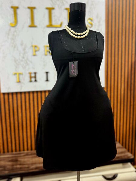 Sleek black dress