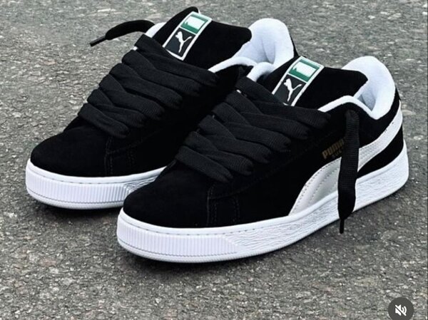 PUMA SUEDE BLACK AND WHITE