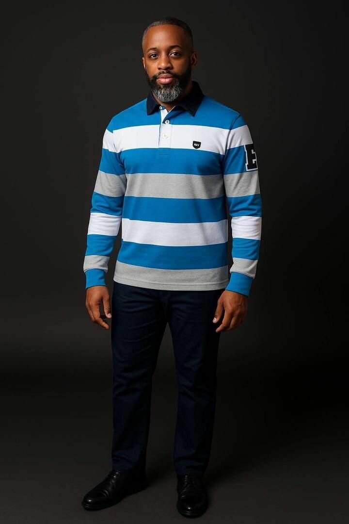 Polo rayé homme élégant