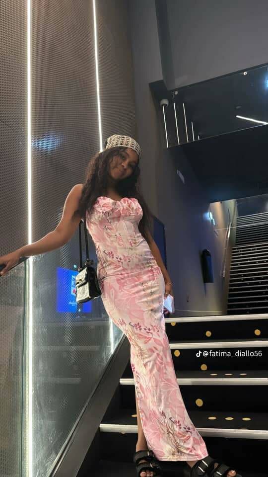 Robe Longue Roses Étroite Chic