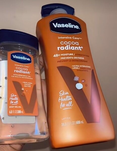 Vaseline cocoa radiant body lotion and oil Combo