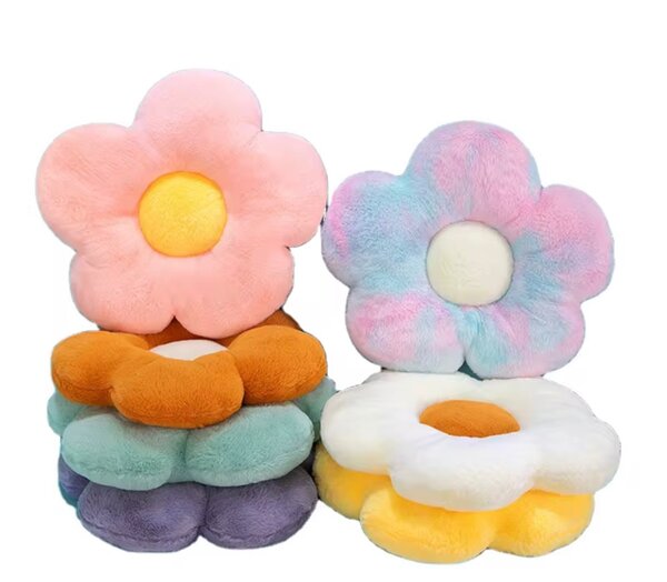 Coussin Fleur Doux Multicolore