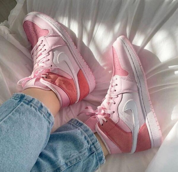 Baskets montantes roses tendance