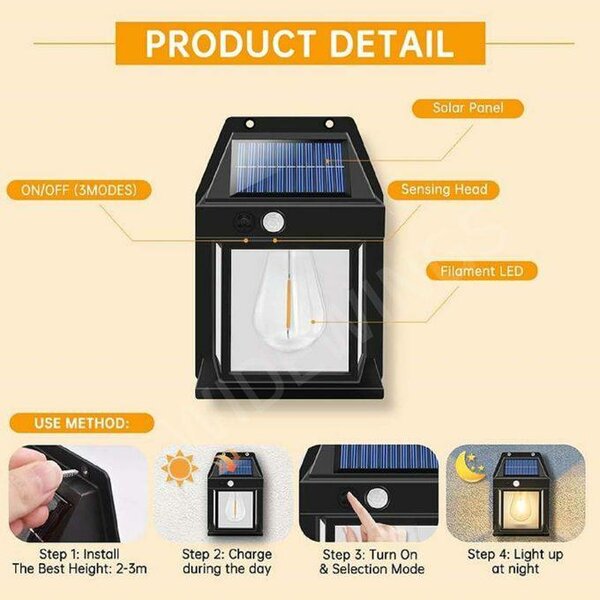 Lampadaire solaire exterieur