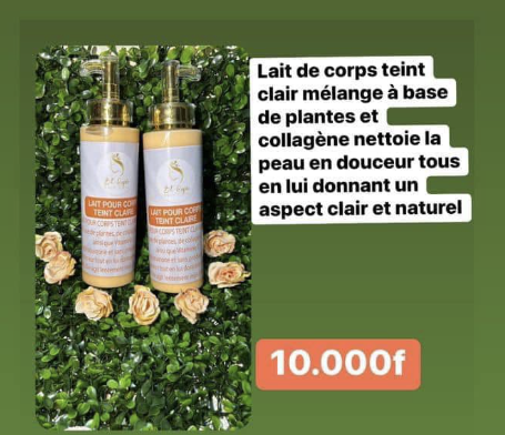 Lait de corps teint clair mélange à base de plantes et collagène nettoie la peau en douceur tous en lui donnant un aspect clair et naturel
