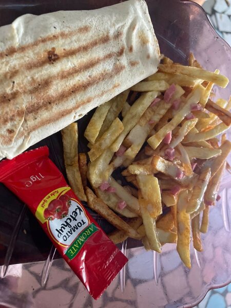 Chawarma grillé avec frites