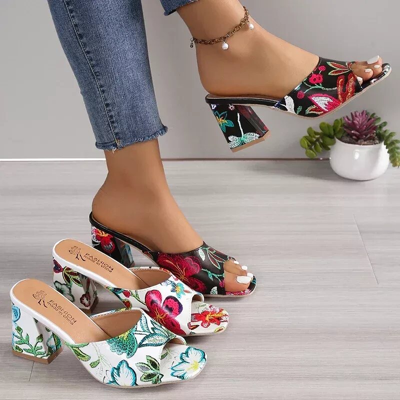 Mules imprimées