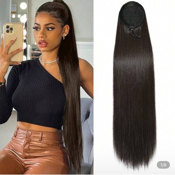 Extensions de cheveux bruns