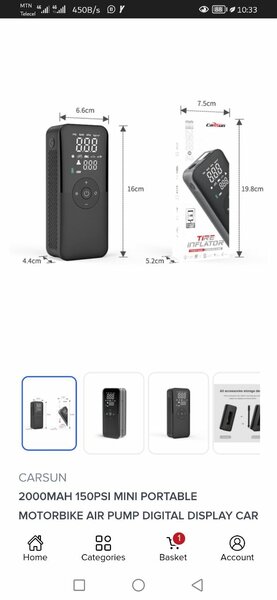AIR PUMP DIGITAL DISPLAY CAR INFLATABLE PUMP SUPPORT