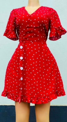 RED dress, size M