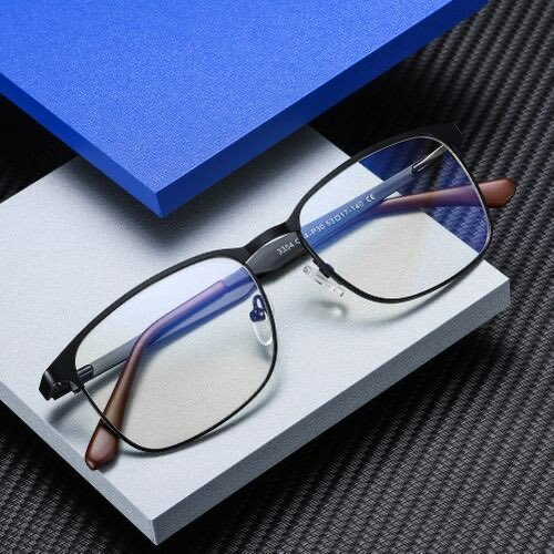 Blue Light Blocking Computer Glasses Metal Eyewear Frames -
