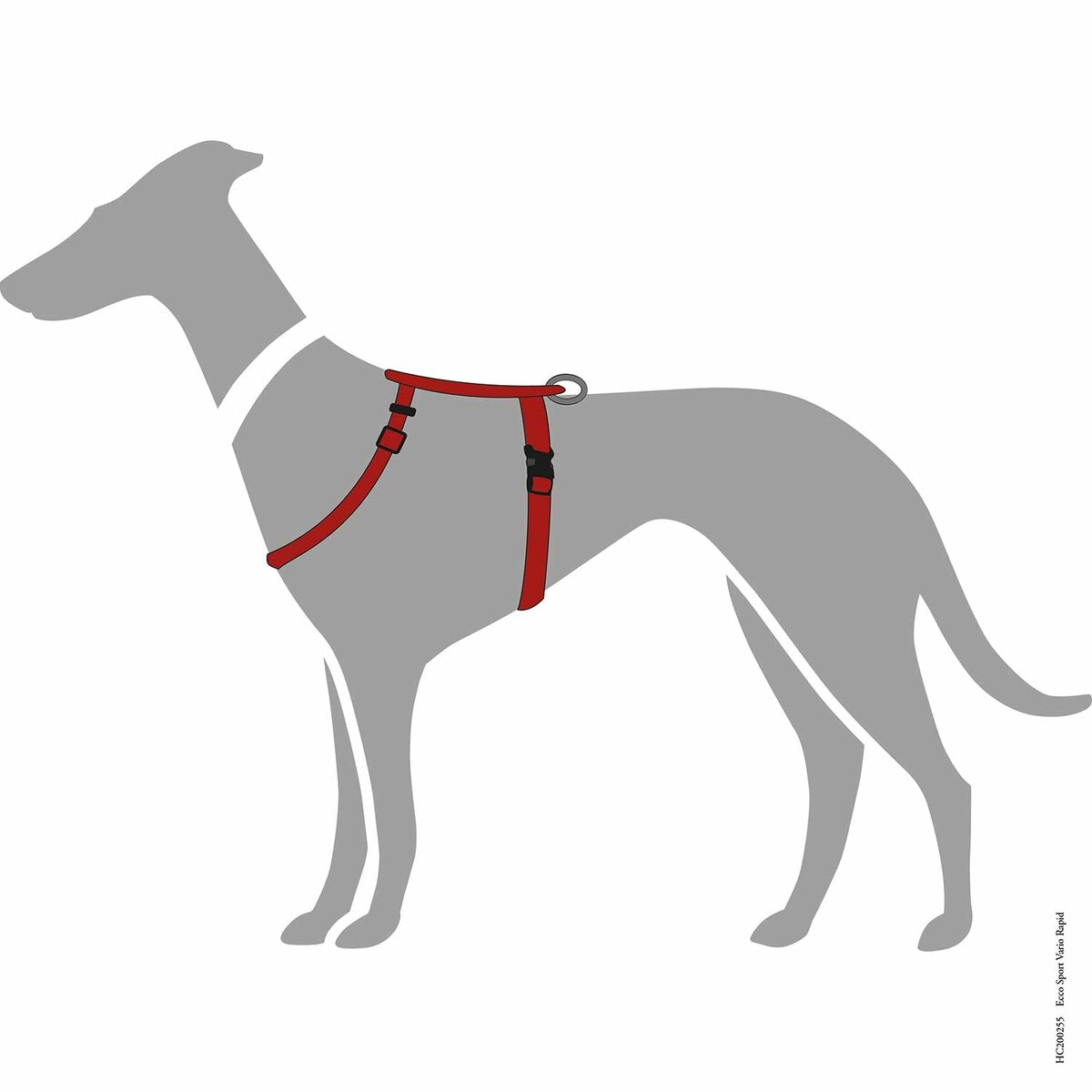 Harnais pour chien rouge