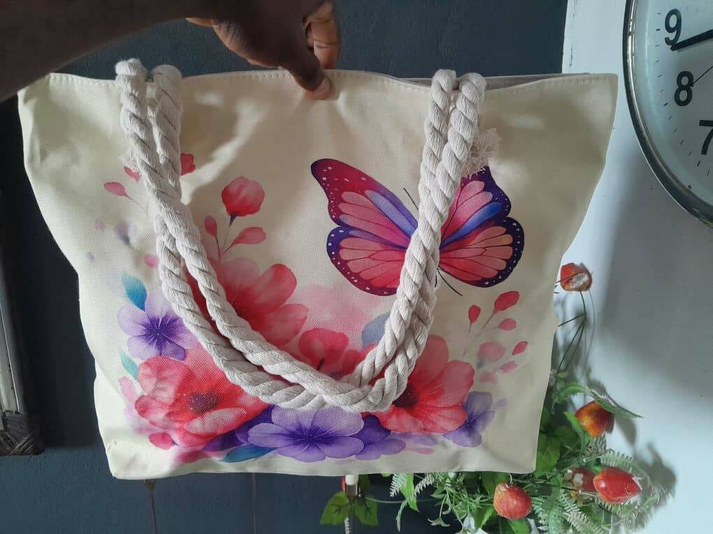 Sac cabas en toile artistique